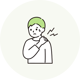 肩を抑える男性のイラスト