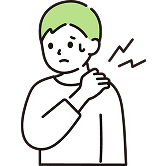 肩を抑える男性のイラスト